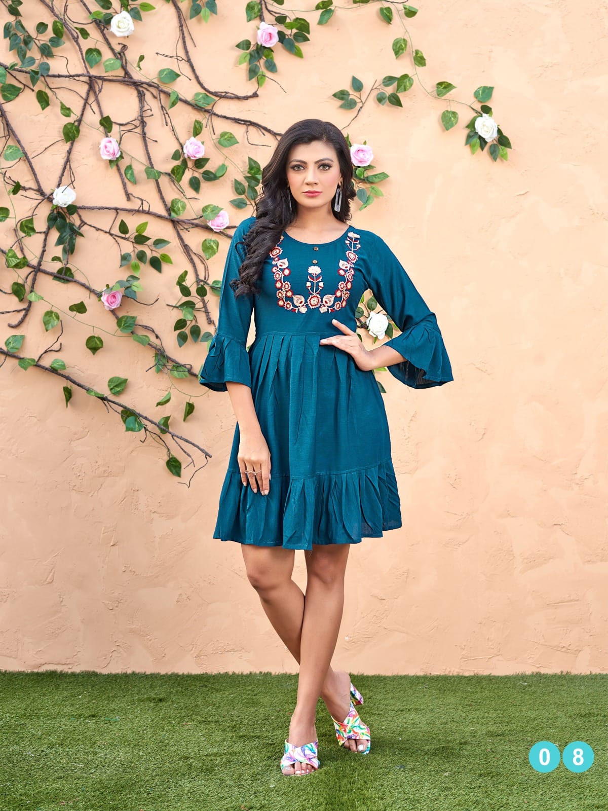 Softy By Kinti 01-08 Embroidery kurtis Catalog